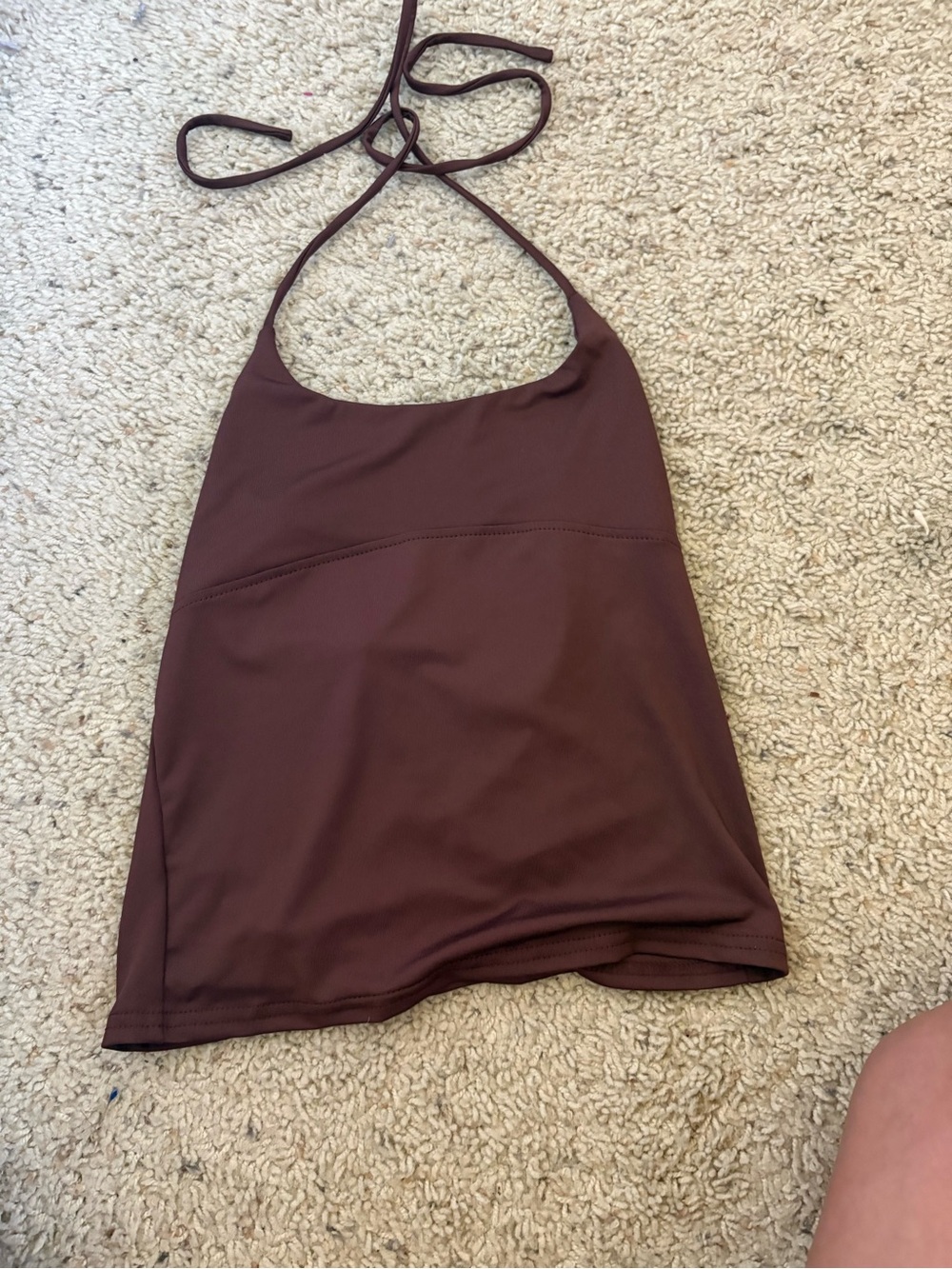 SHEIN Brown Halter Tank Top